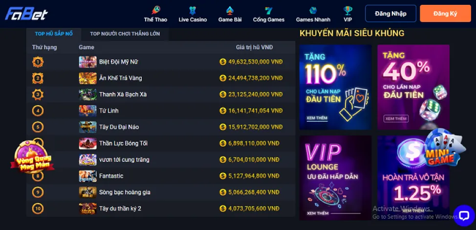 Chương trình VIP độc quyền của rg8369